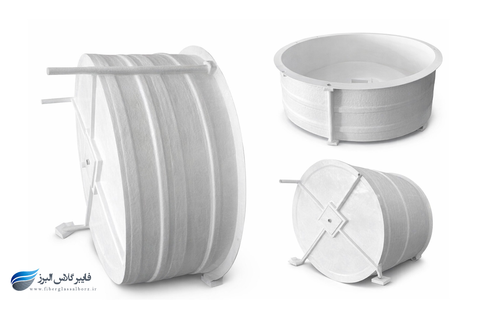 مخزنهای گرد استوانه ای فایبر گلاس