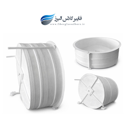 مخزنهای گرد استوانه ای فایبر گلاس